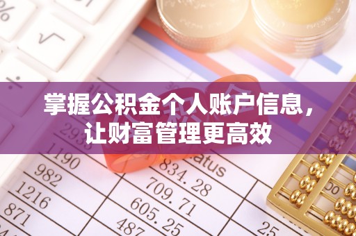 淄博掌握公积金个人账户信息，让财富管理更高效