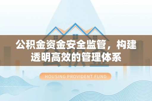 淄博公积金资金安全监管，构建透明高效的管理体系