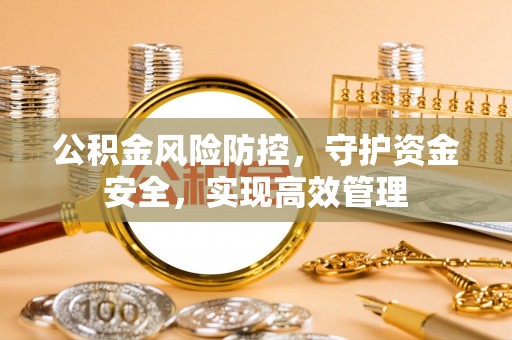 淄博公积金风险防控，守护资金安全，实现高效管理